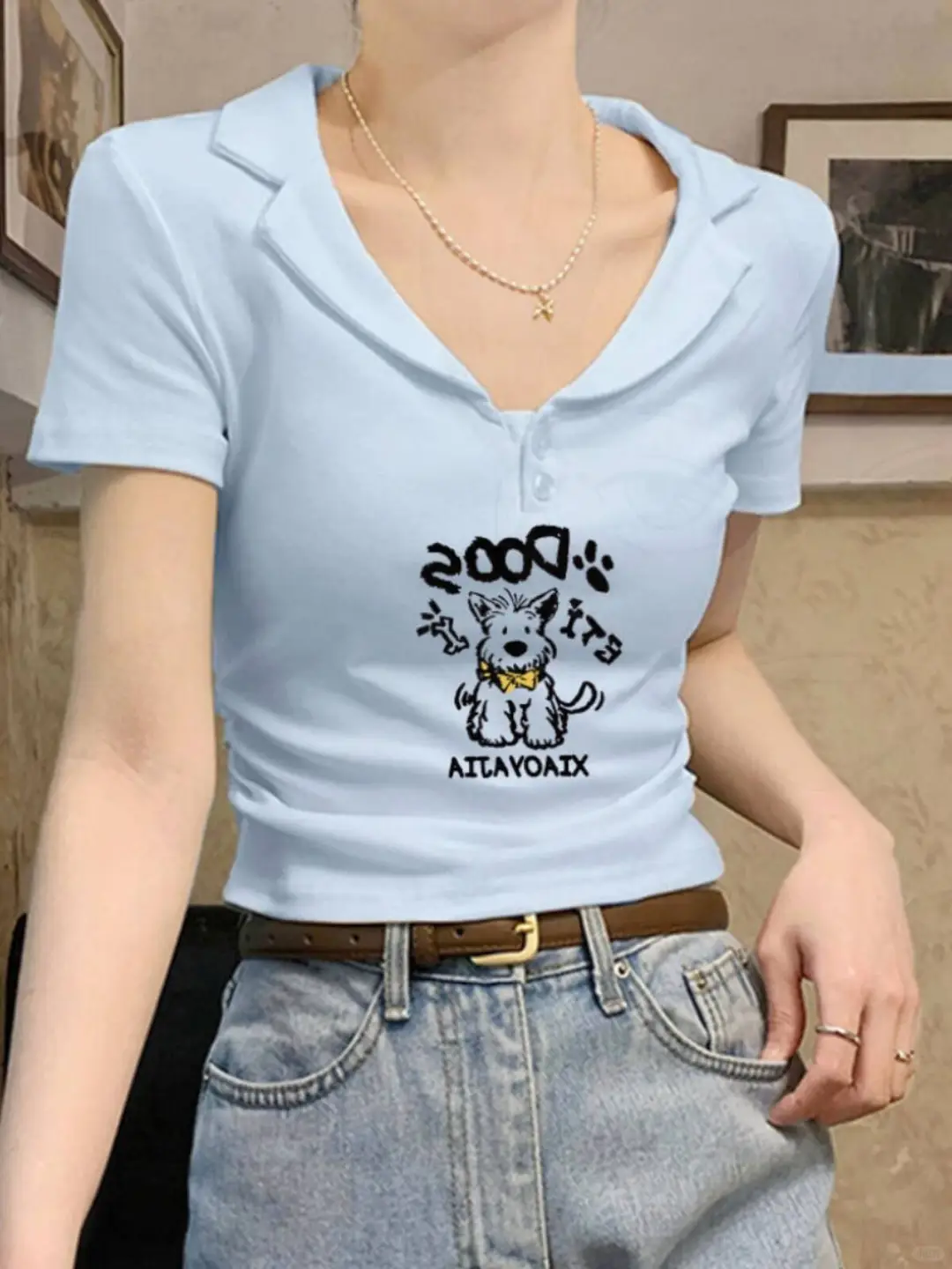 ?仙气穿搭~正肩+收腰T恤,时尚又修身?