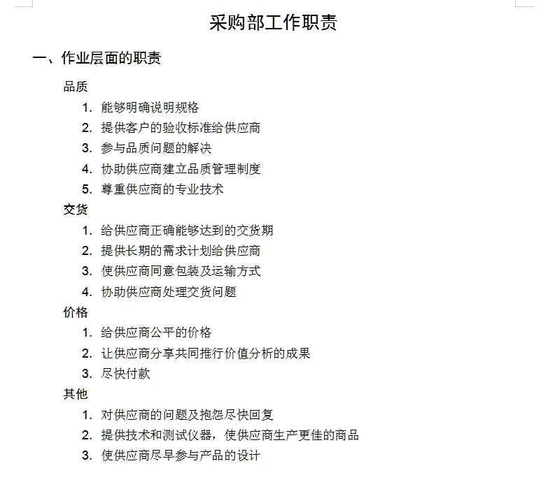 制作的采购部工作手册太好了，难怪都想要！