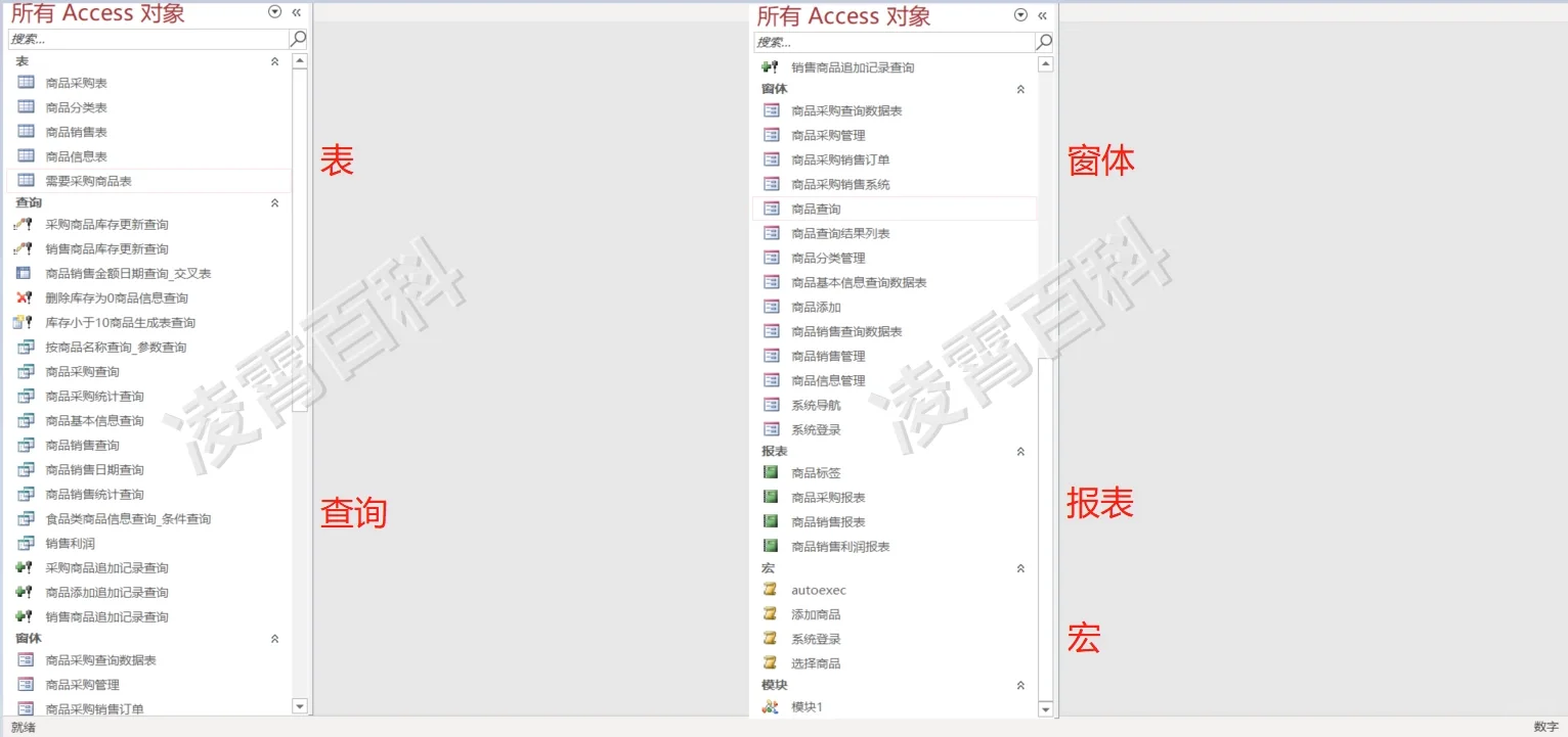 商品采购销售系统 Access数据库+课程设计