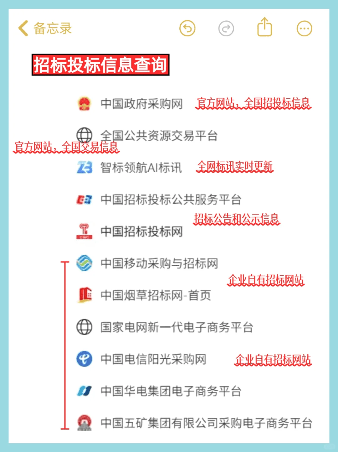 【招标必备】一站式网站资源大公开！