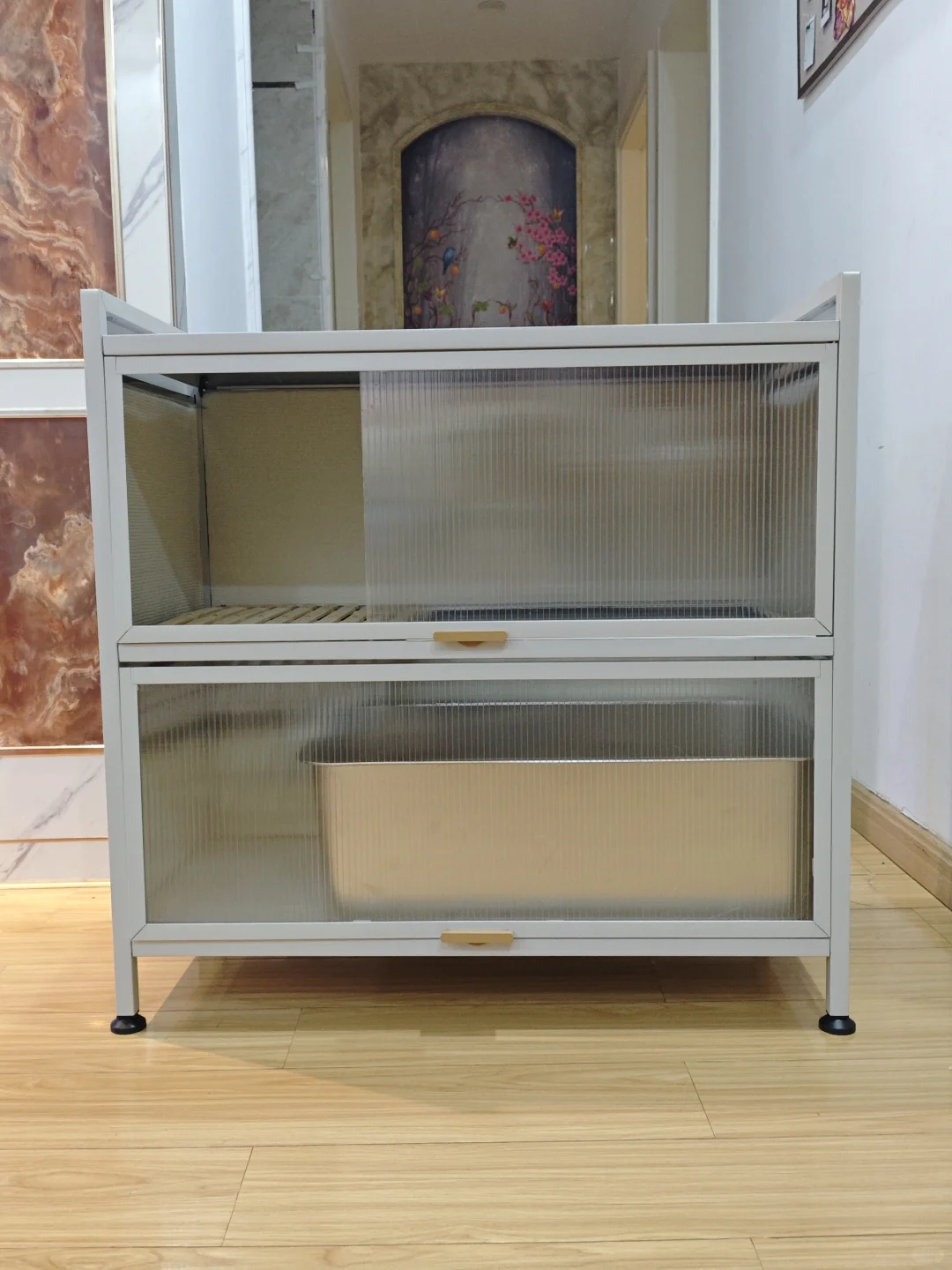 材料只需100就能做的猫砂柜