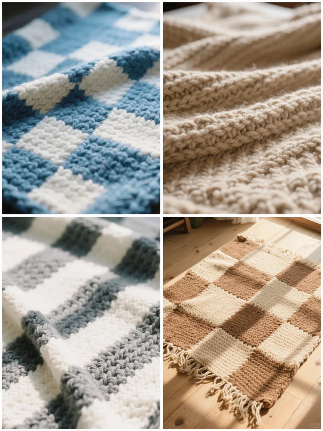 救命！粗羊毛线编织毛毯的快乐谁懂啊?