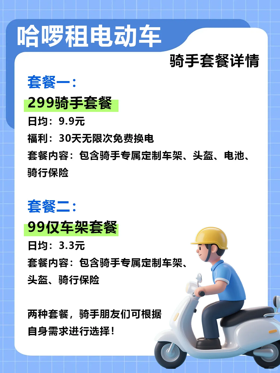 什么！日均9.9就能租骑手电动车还送换电？