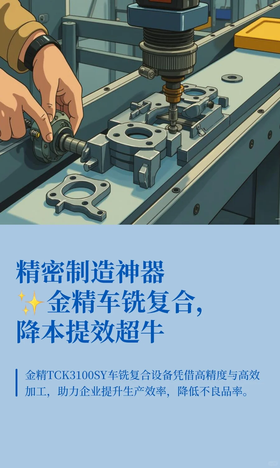 精密制造神器✨金精车铣复合，降本提效超牛