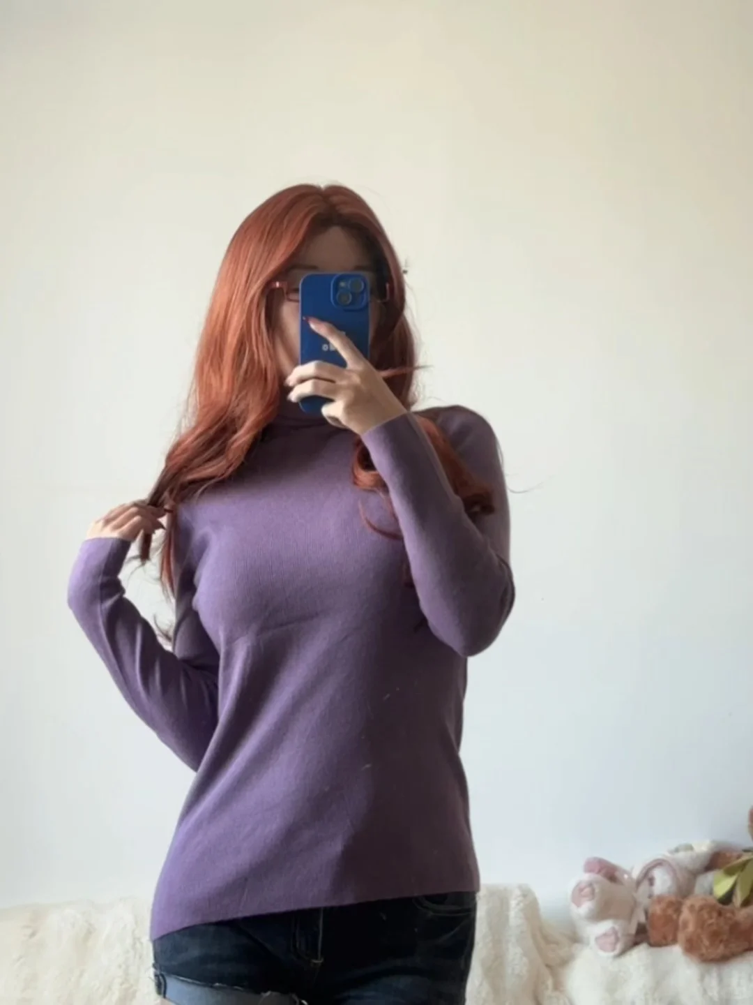 秋冬刚需！怎么能没有一件紫色打底衫呢