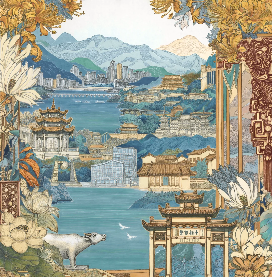 《潮汕之窗》壁画 855X877CM