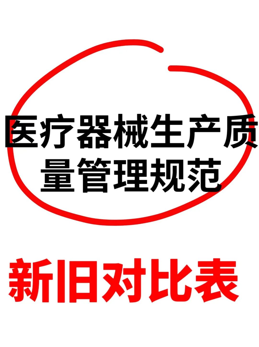 速存！医疗器械生产质量管理规范新旧对比表