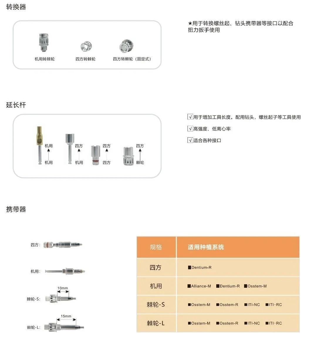种植扳手螺丝刀工具详解