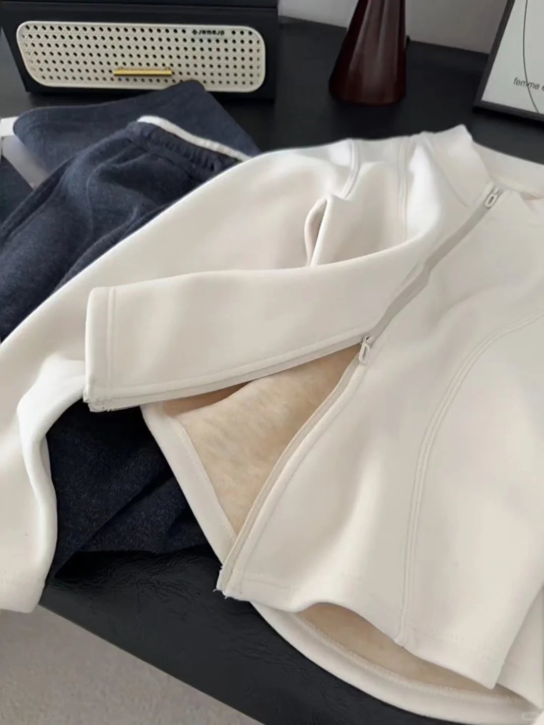 秋冬就穿小蛮腰和糯米裤，这一套太适配了吧