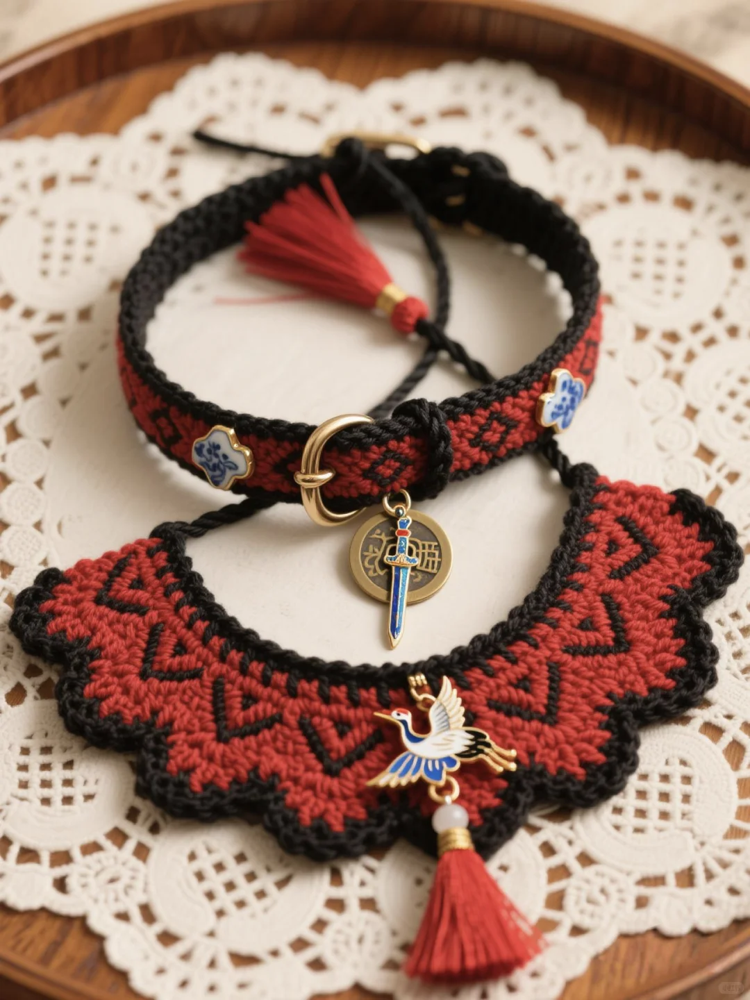 每天一个设计—宠物项圈钩织系列