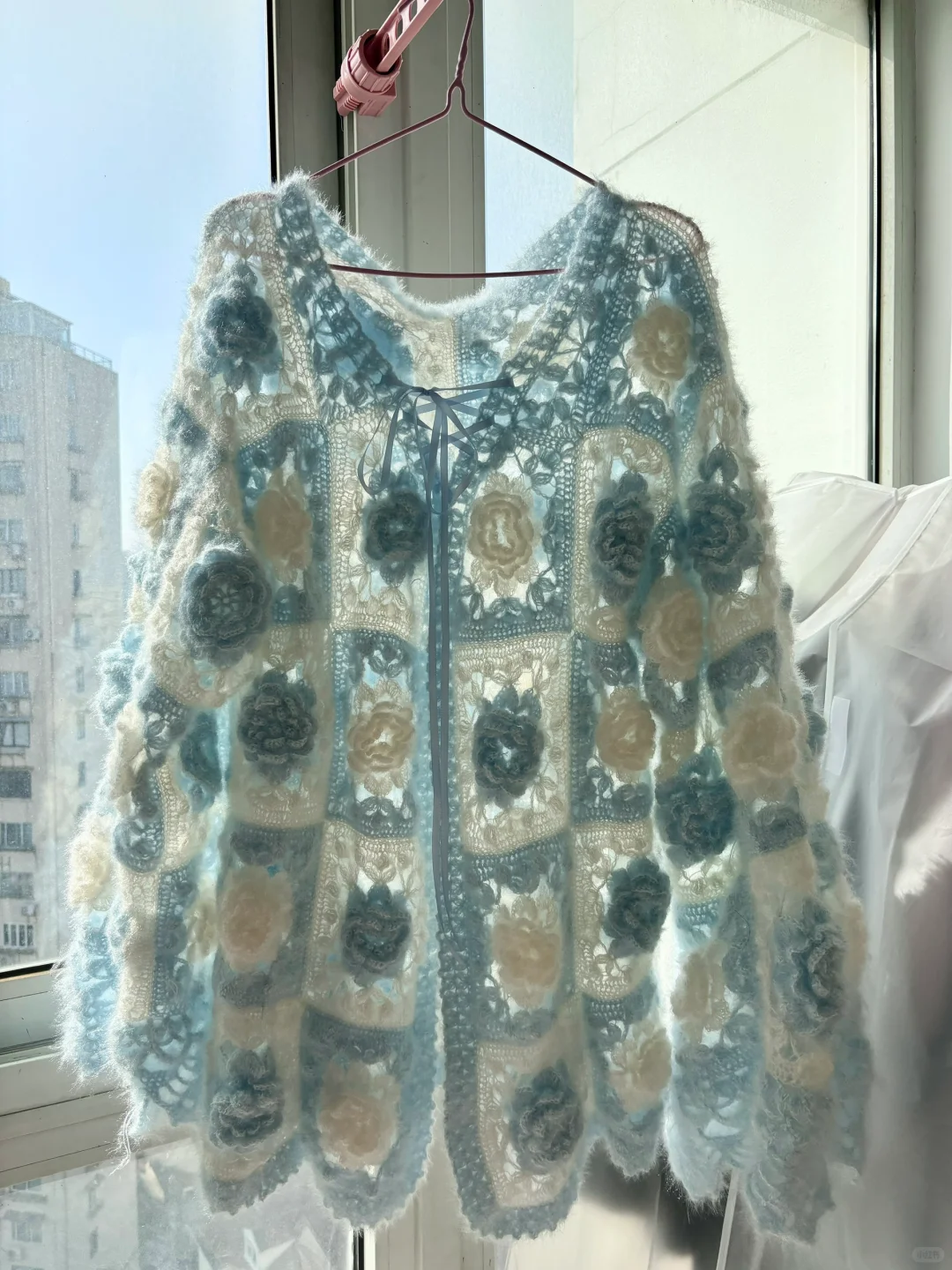 图解|我钩织了一件天蓝色的春天