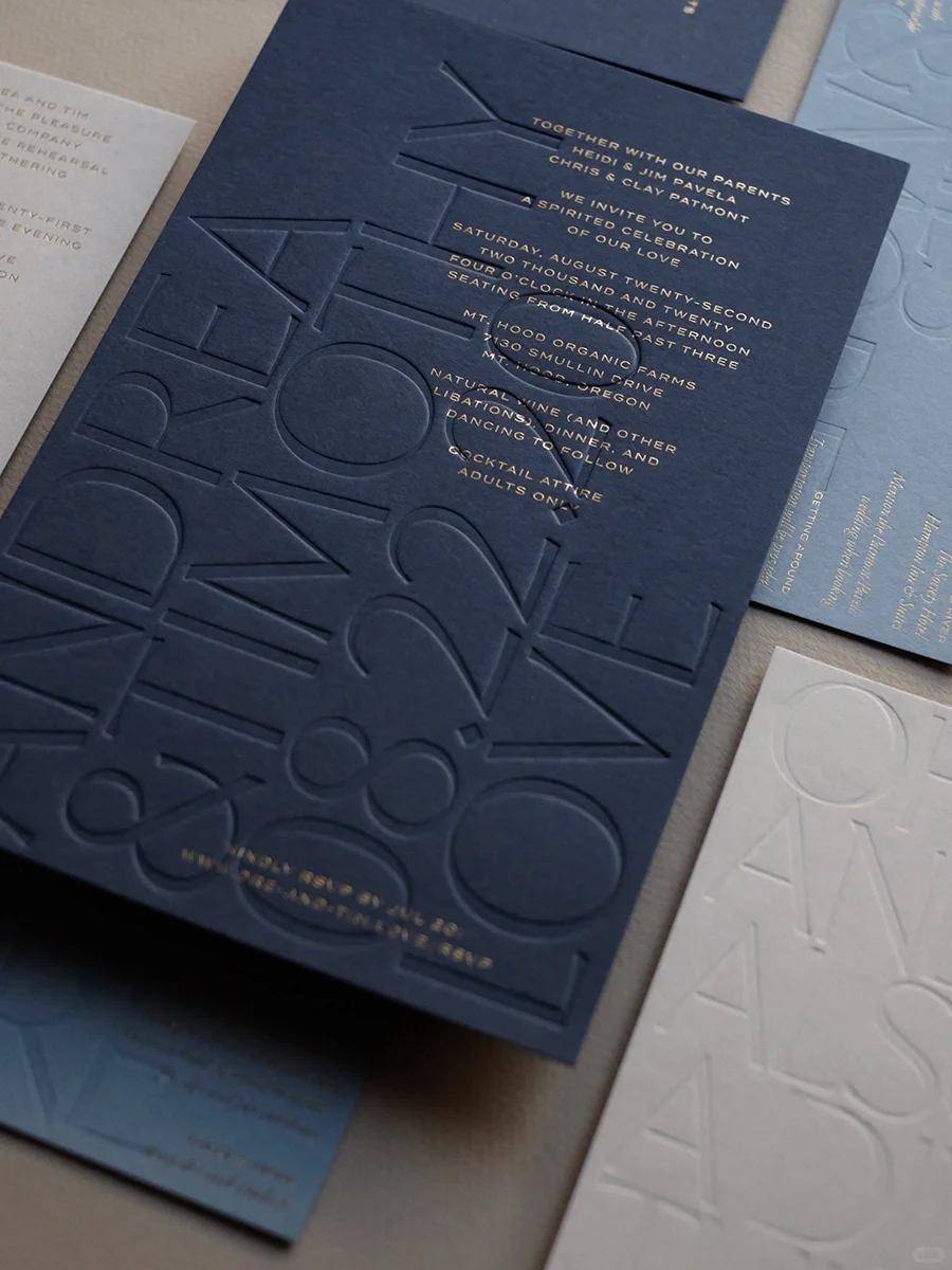 分享一组凹凸加烫印质感