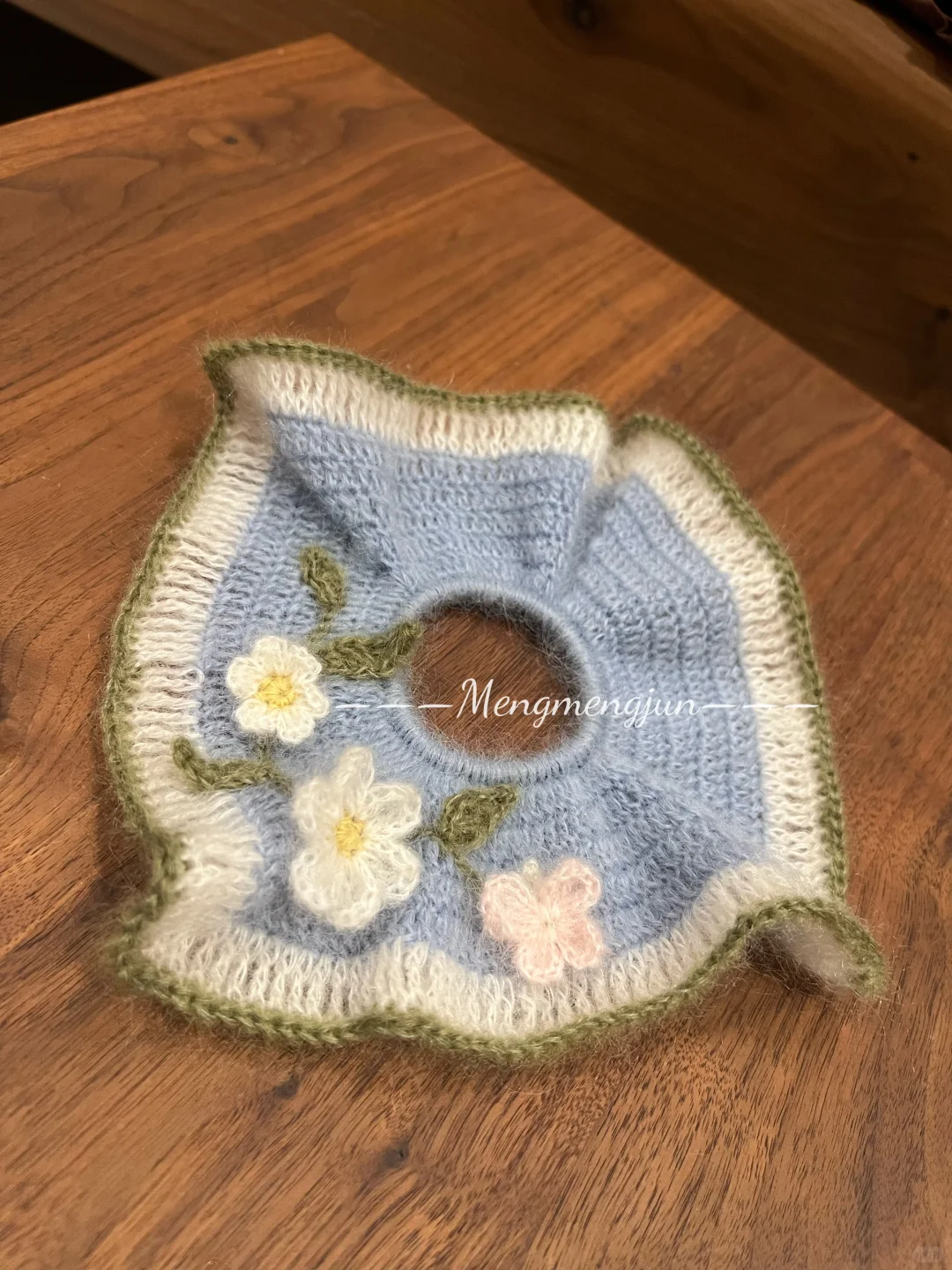 蓝天白云大草坪??｜钩织方巾发圈（附图解）