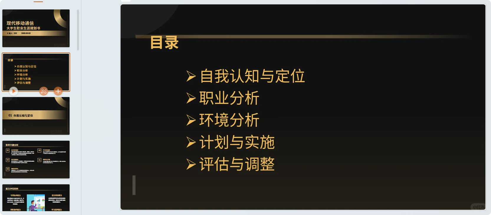 G27-《现代移动通信》职业规划书Word➕PPT