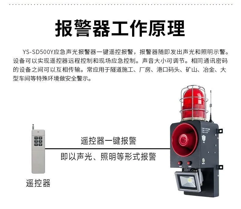 应急声光报警器构筑隧道施工安全生命线