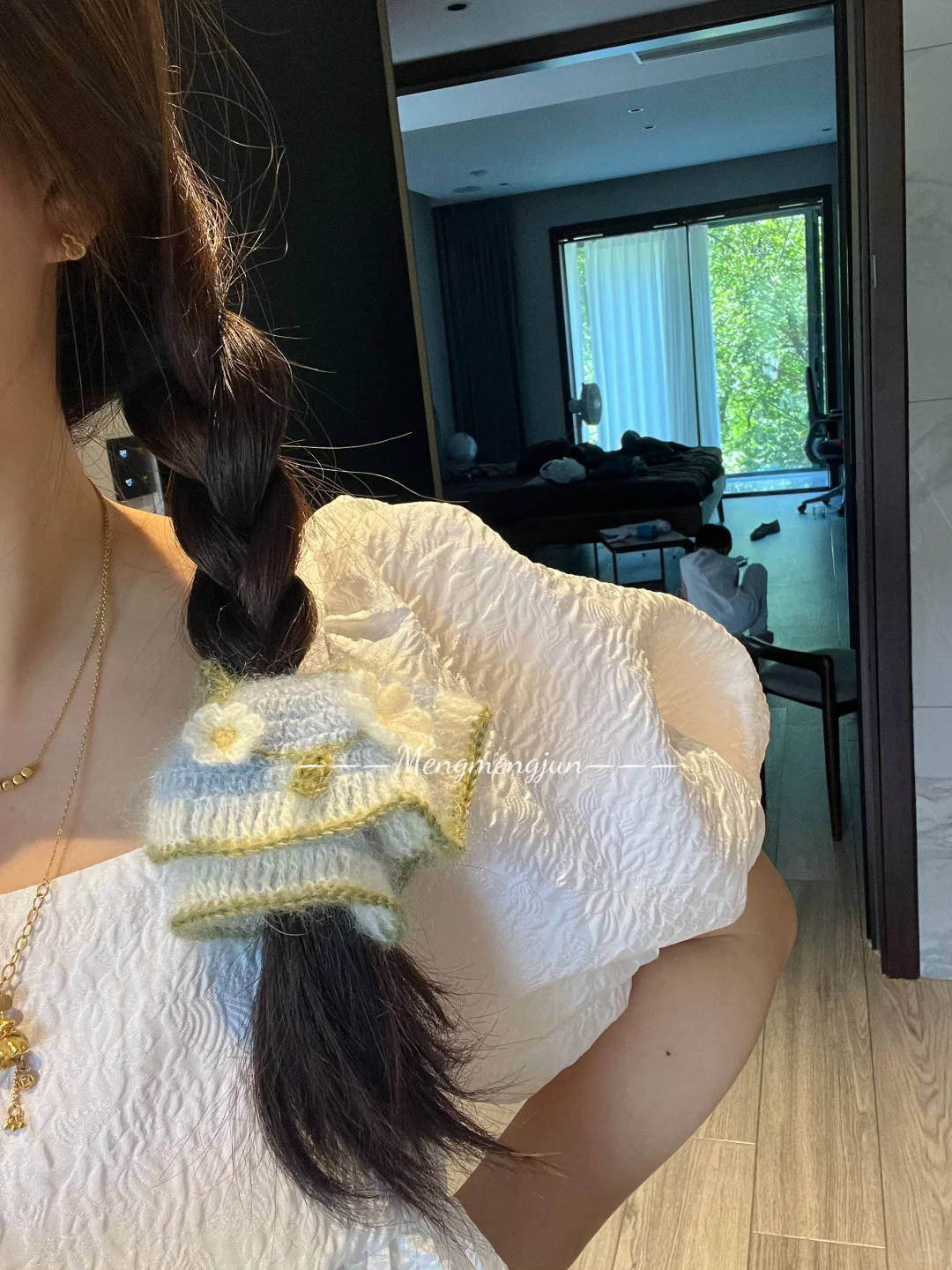 蓝天白云大草坪??｜钩织方巾发圈（附图解）