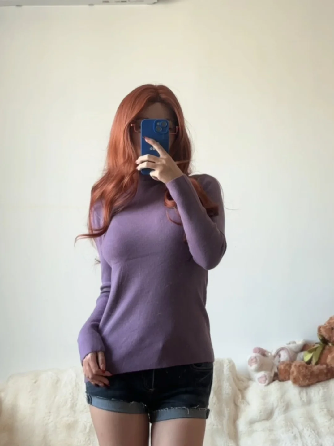 秋冬刚需！怎么能没有一件紫色打底衫呢