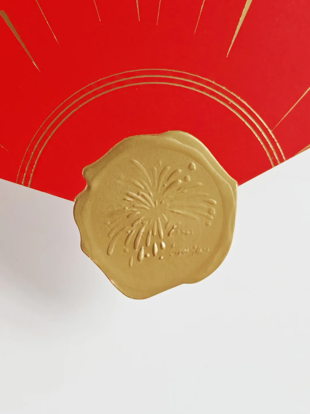 立体浮雕烟花贺卡|火漆印盖|新年贺卡
