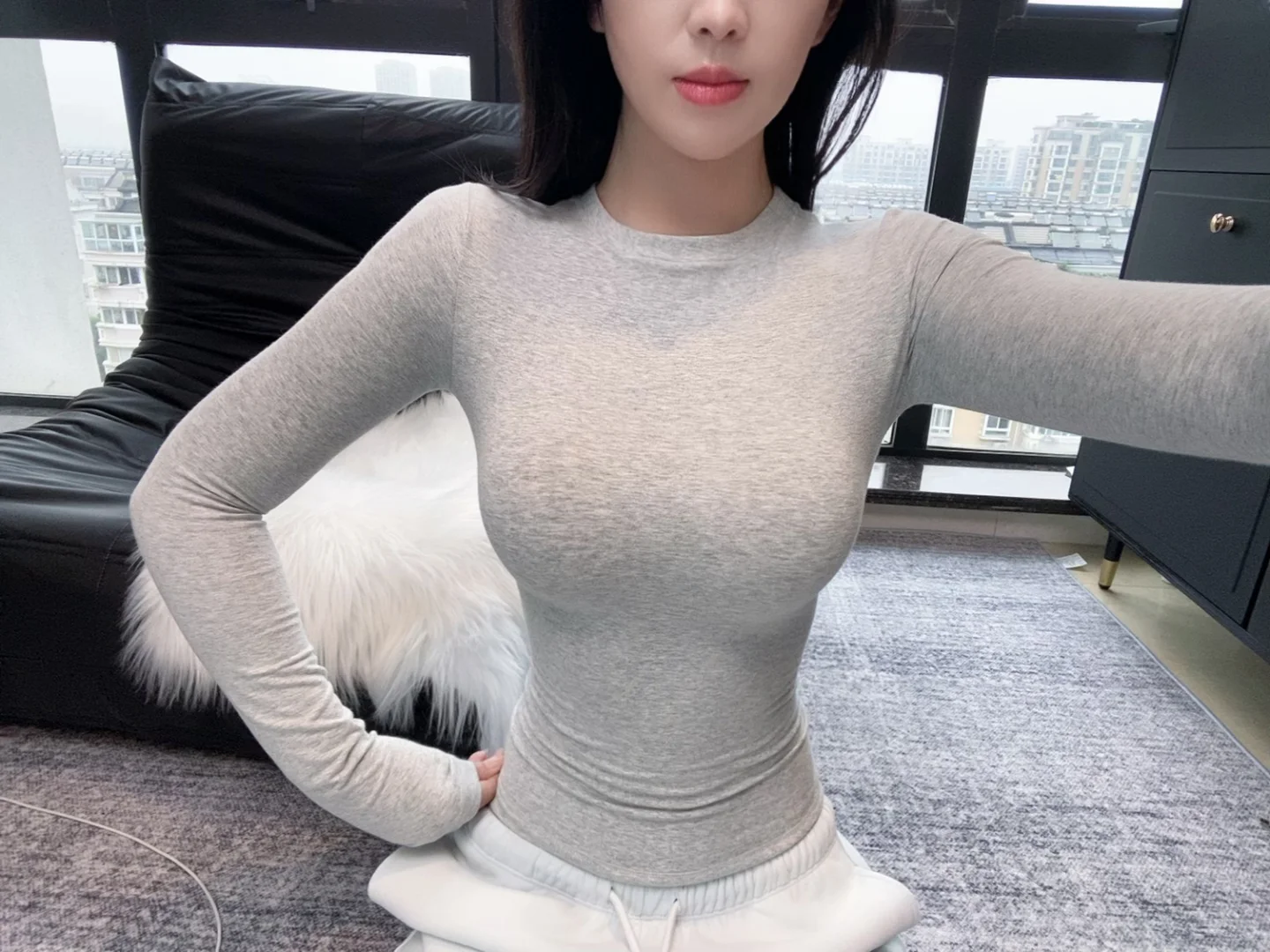 降温了！skim掐腰打底衫要穿的像个人啊！