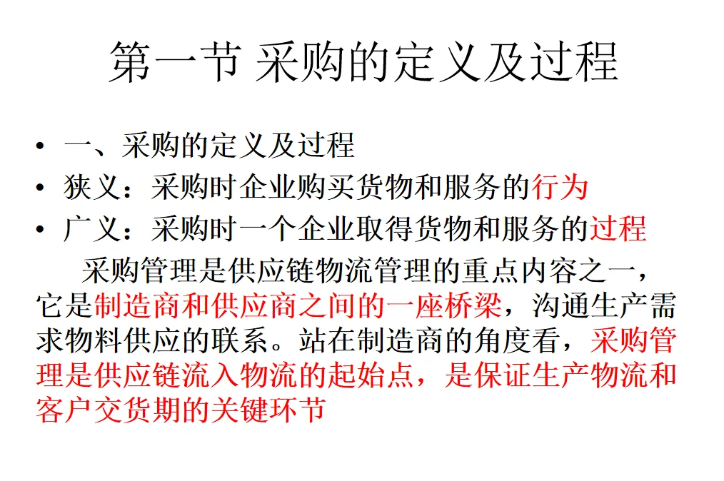 供应链管理环境下的采购管理