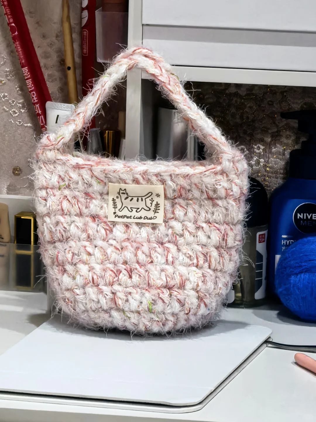 ?这只粉糯编织包，直接把我的少女心戳爆