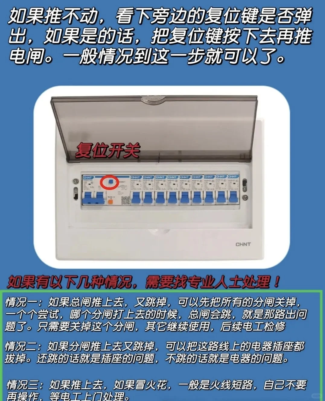 陈老师今日分享家里跳闸了怎么处理?