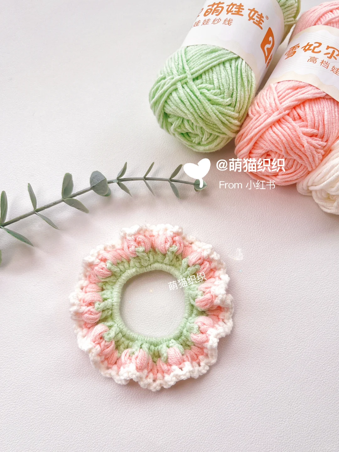 小清新郁金香铃兰花发圈 | 图解