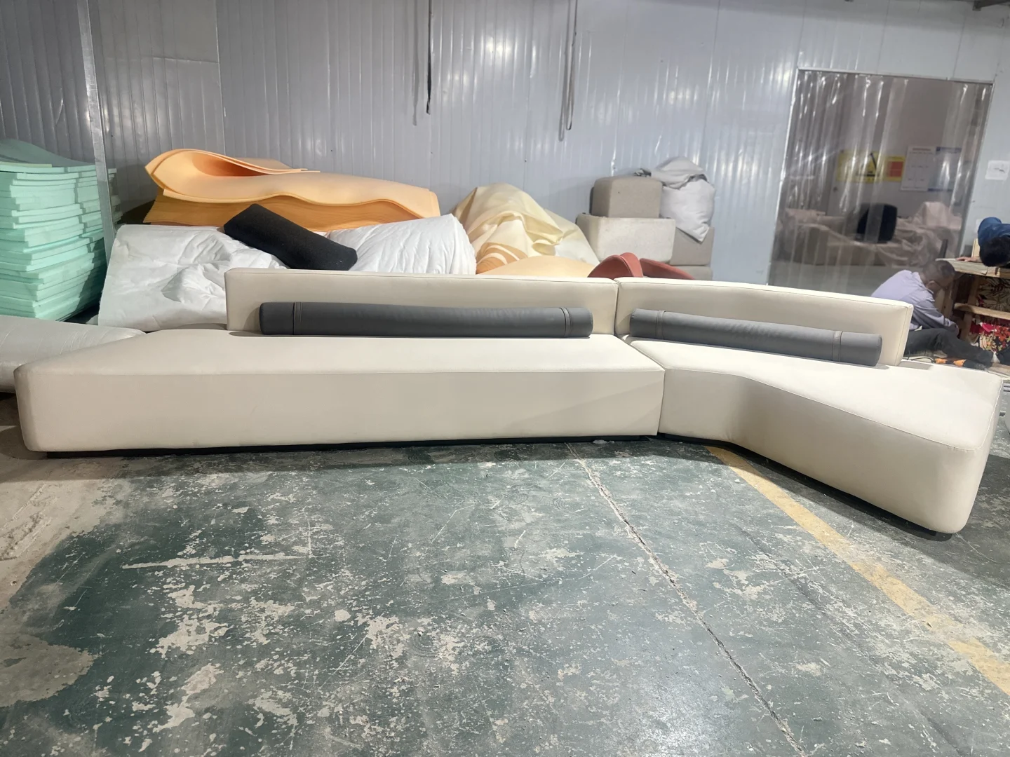 客户定制户外沙发出炉啦，?工厂实物拍摄…