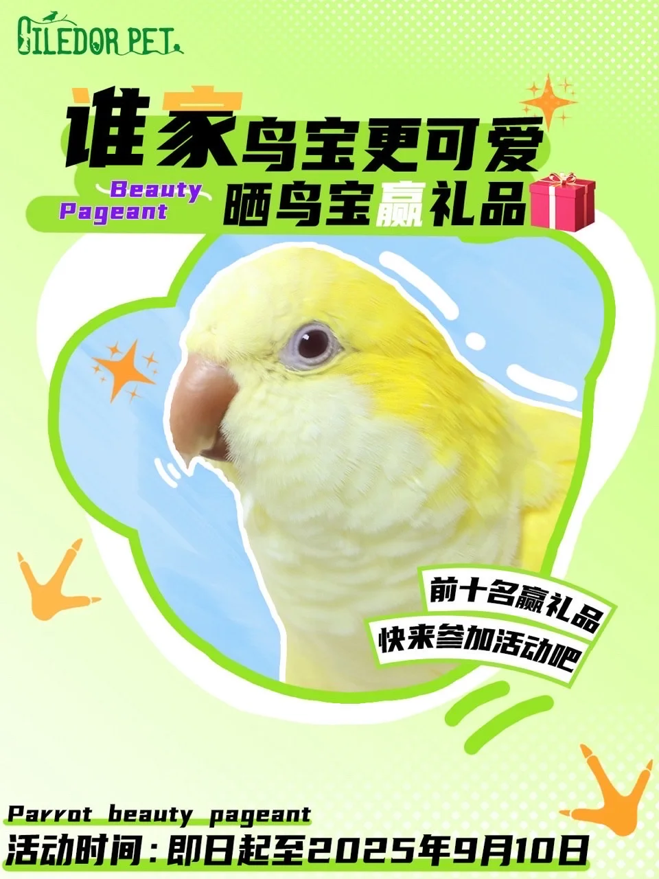 【?谁家鸟宝最可爱，点赞TOP10直接送玩具！】