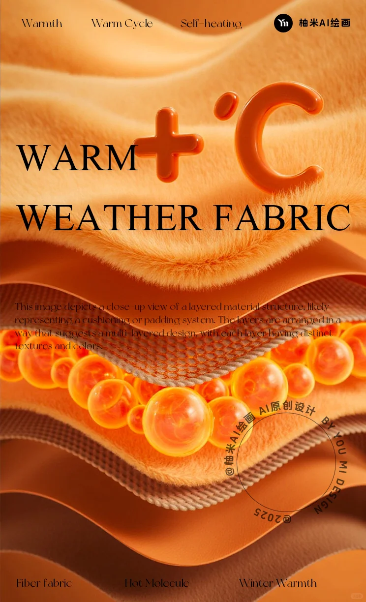【第2期】AIGC保暖面料分层纤维概念素材~