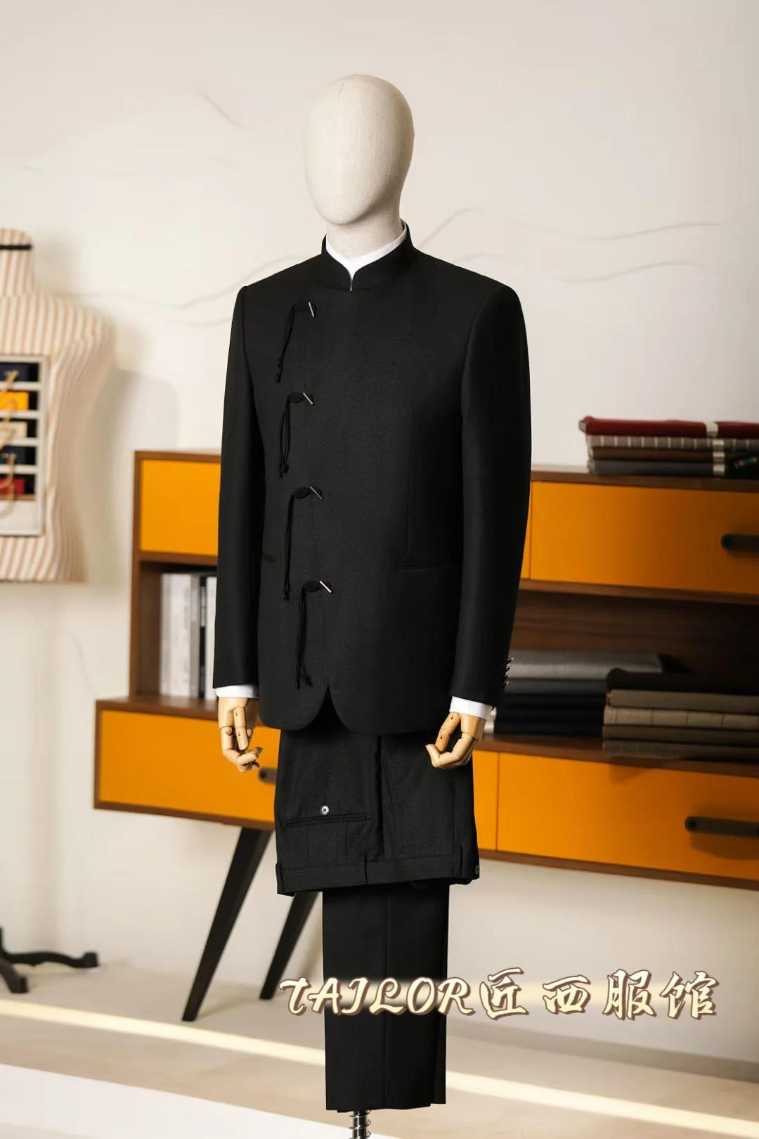 新中式斜门襟西服