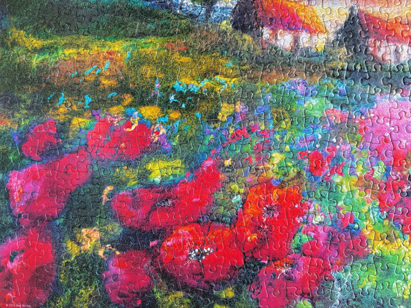 ?把诗的颜色，都拼进了拼图里 - 日落花田