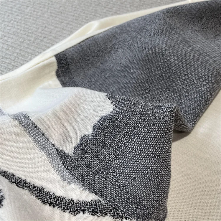 惟1!~巴素兰羊毛水墨禽鸟提花V领针织开衫