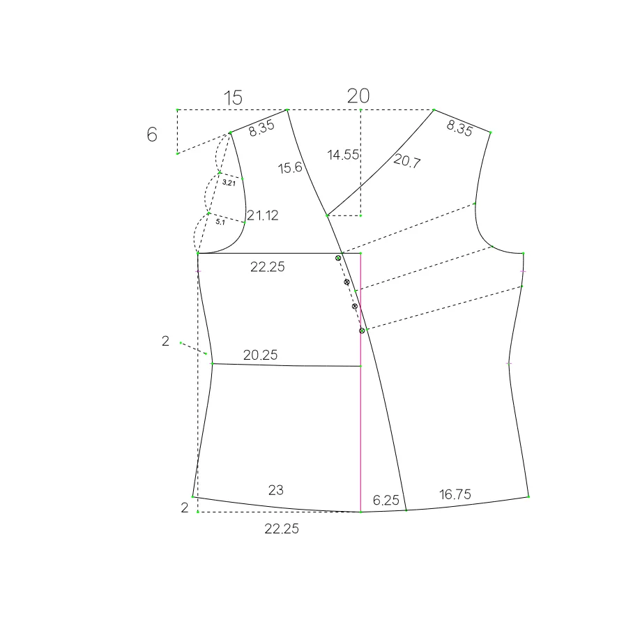 不规则短袖上衣裁剪图