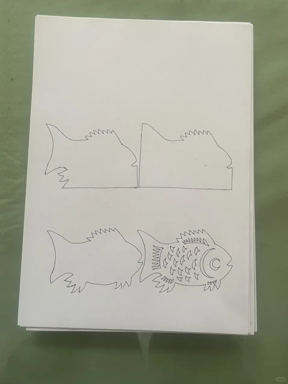 葛庭友老师剪纸教学：不对称剪纸四步法