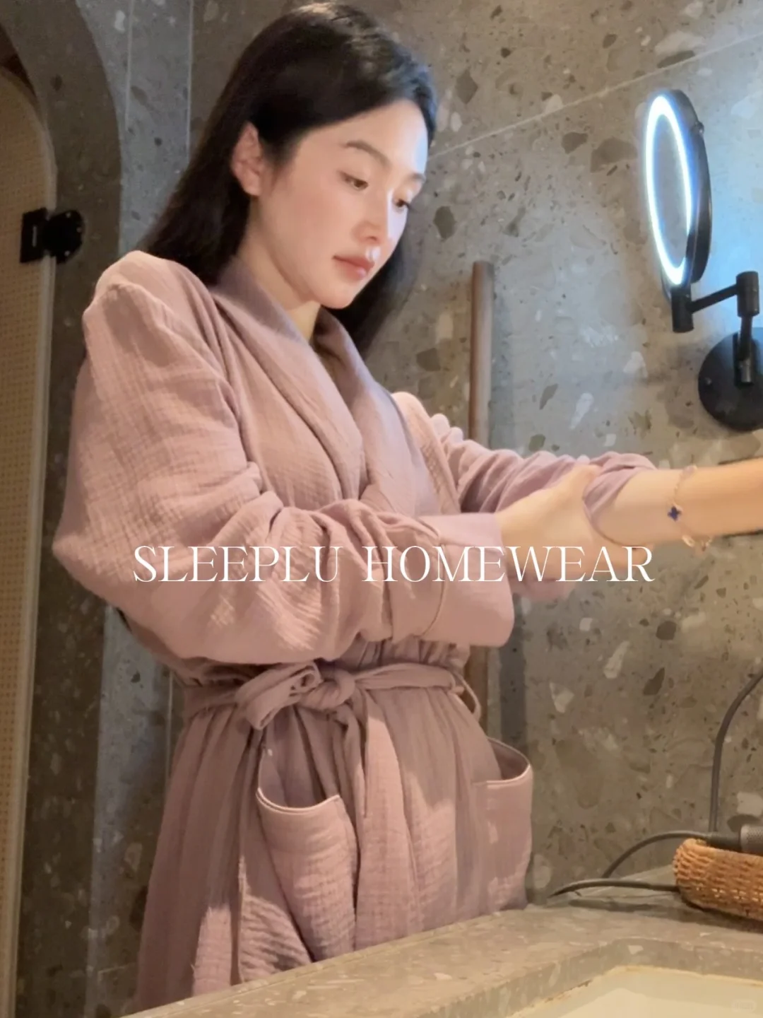 好适合秋冬的睡袍！！✨好温柔的薰衣紫～