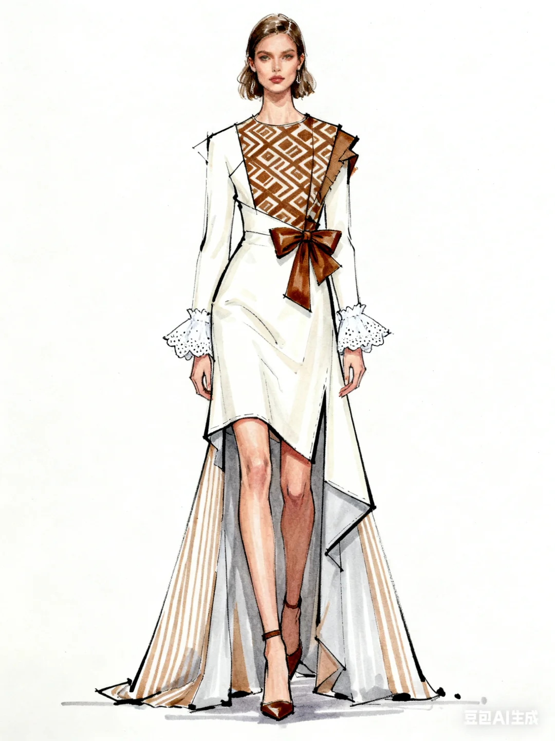 解构主义｜2套不对称服装设计