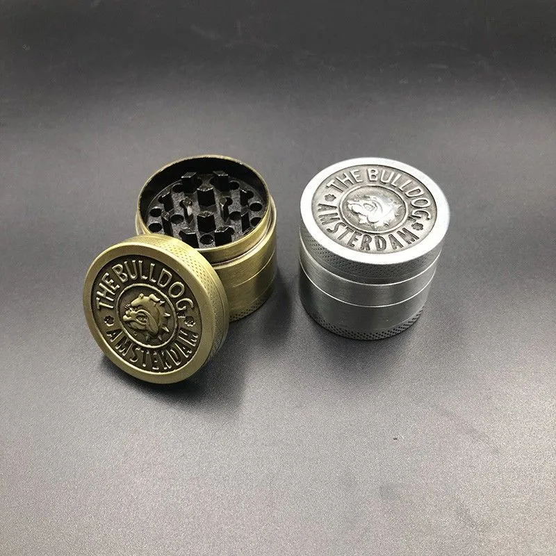 阿姆斯特丹狗头锌合金四层磨烟器金属小号40