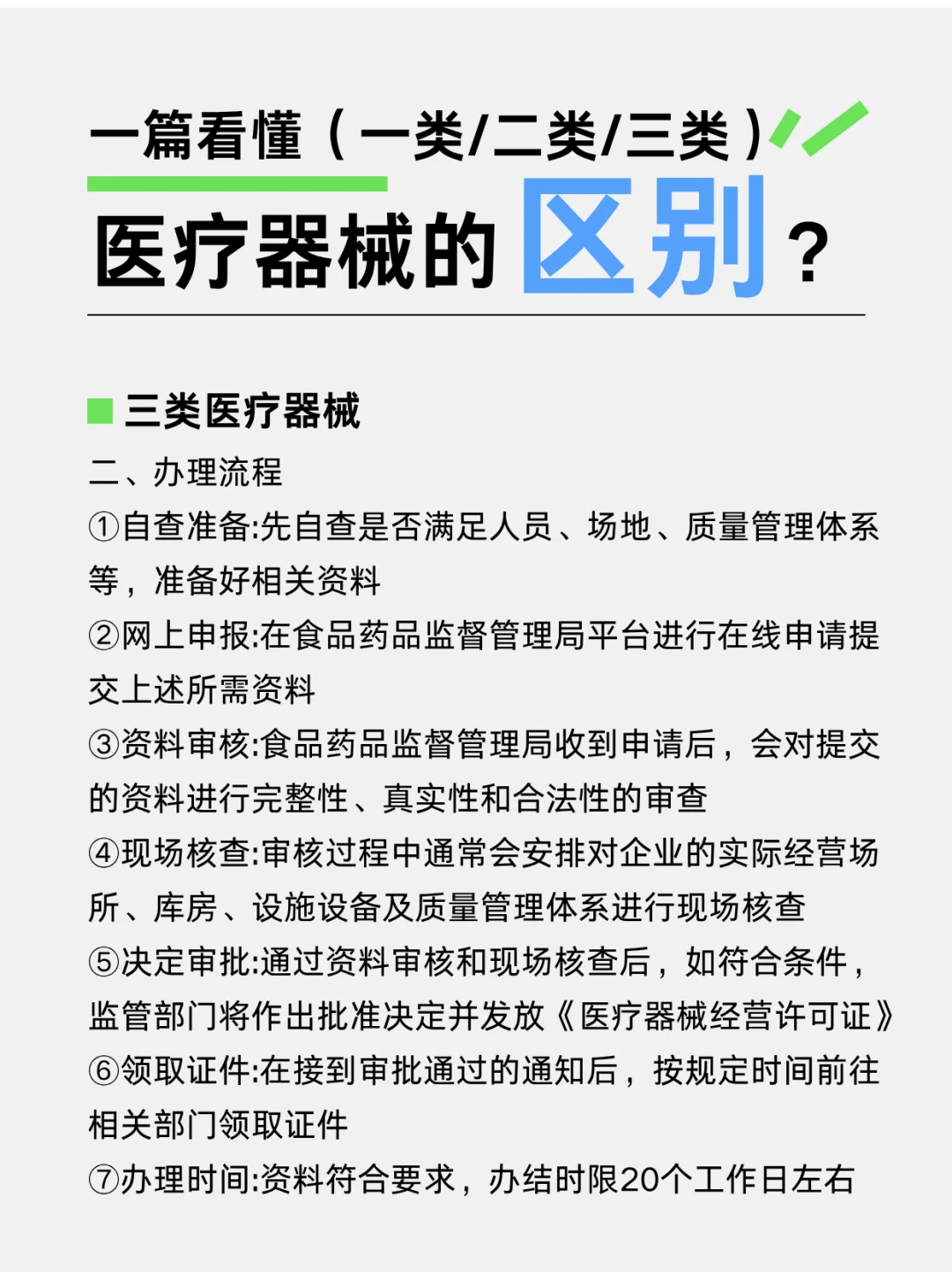 秒懂一类、二类、三类医疗器械