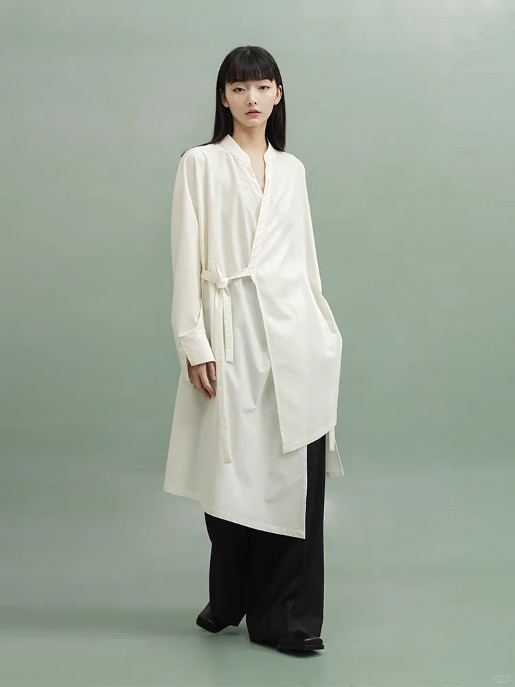 新中式不规则白衬衫【附裁剪图】