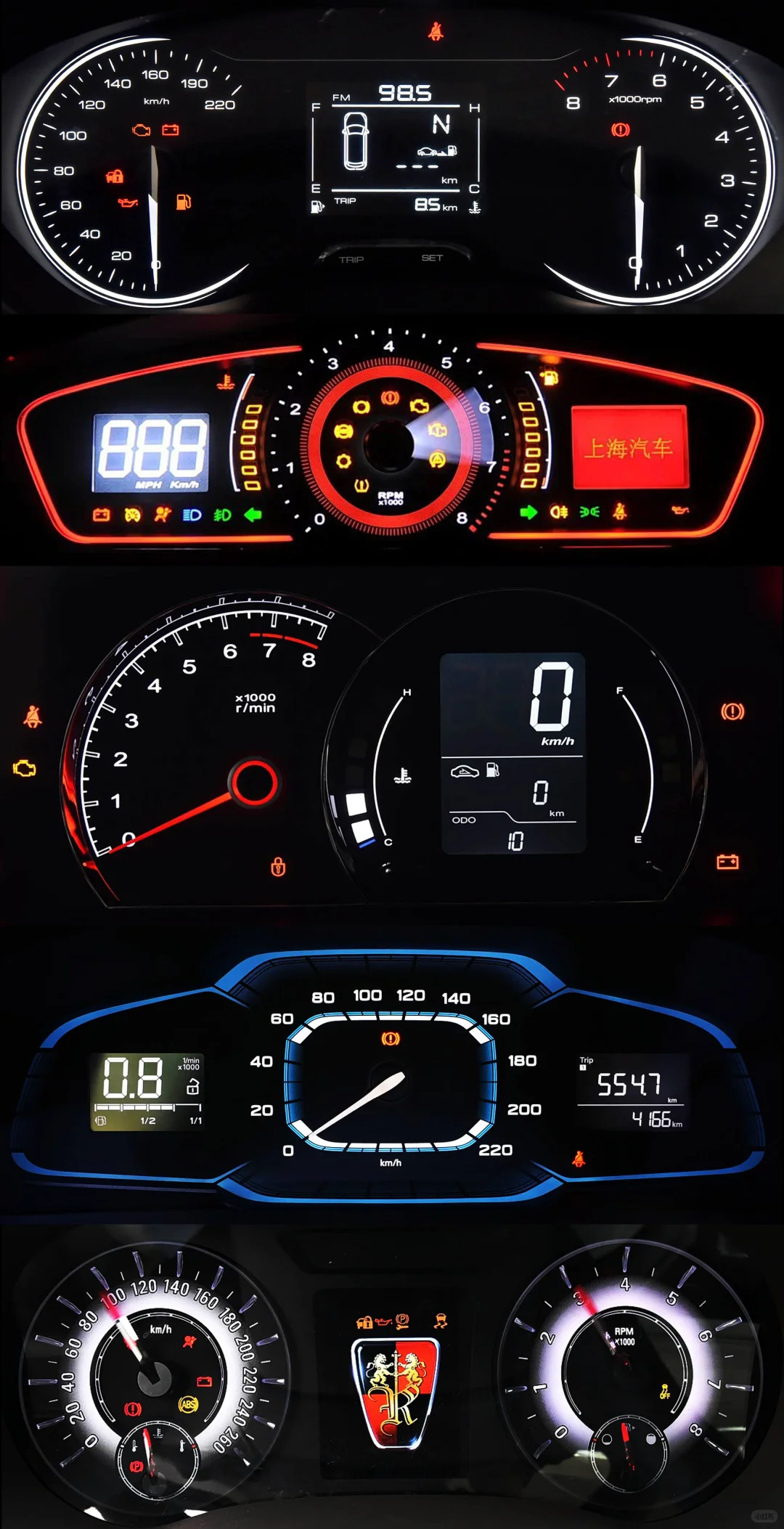 老国产的机械仪表盘——上汽篇