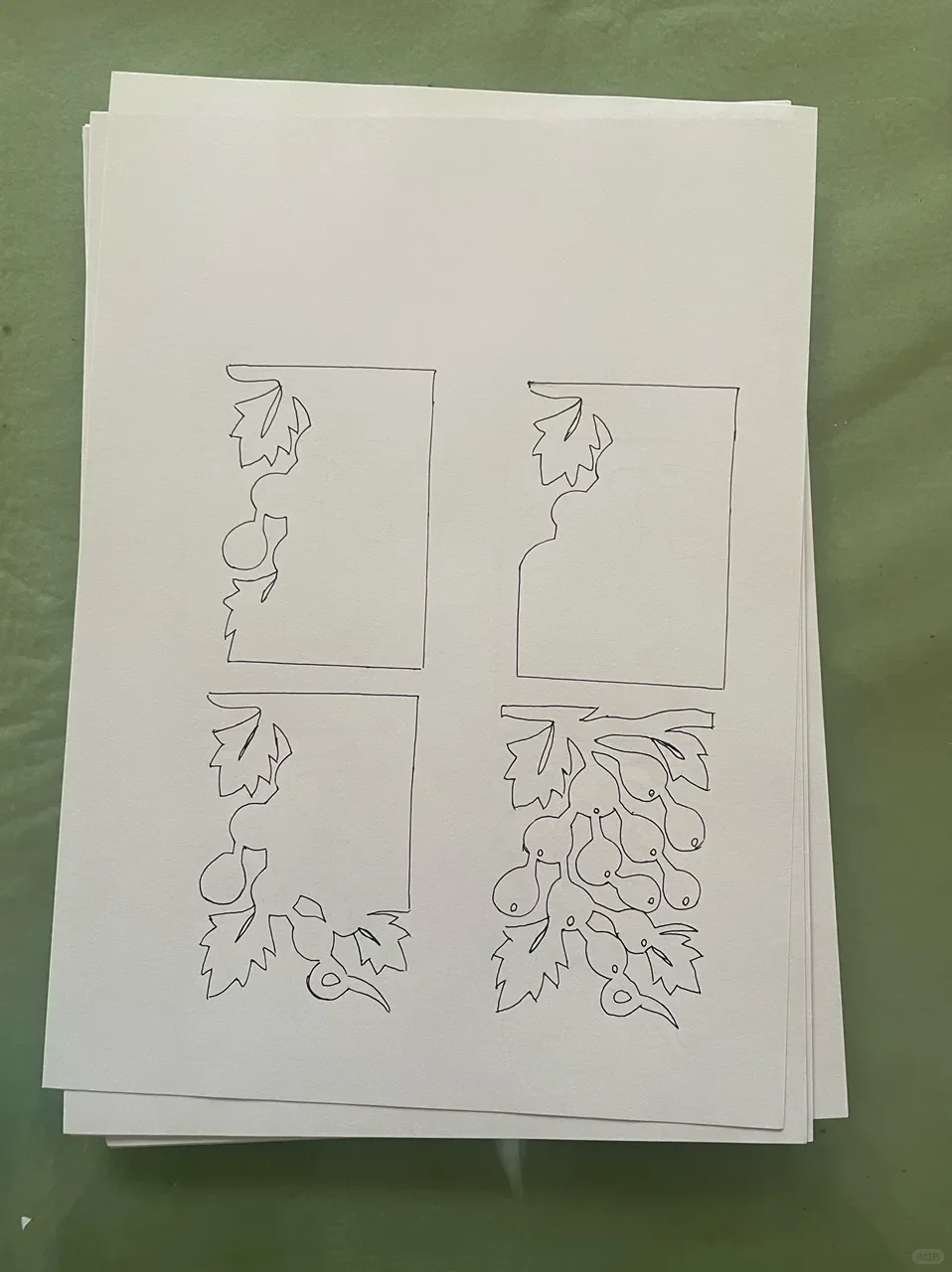 葛庭友老师剪纸教学：不对称剪纸四步法