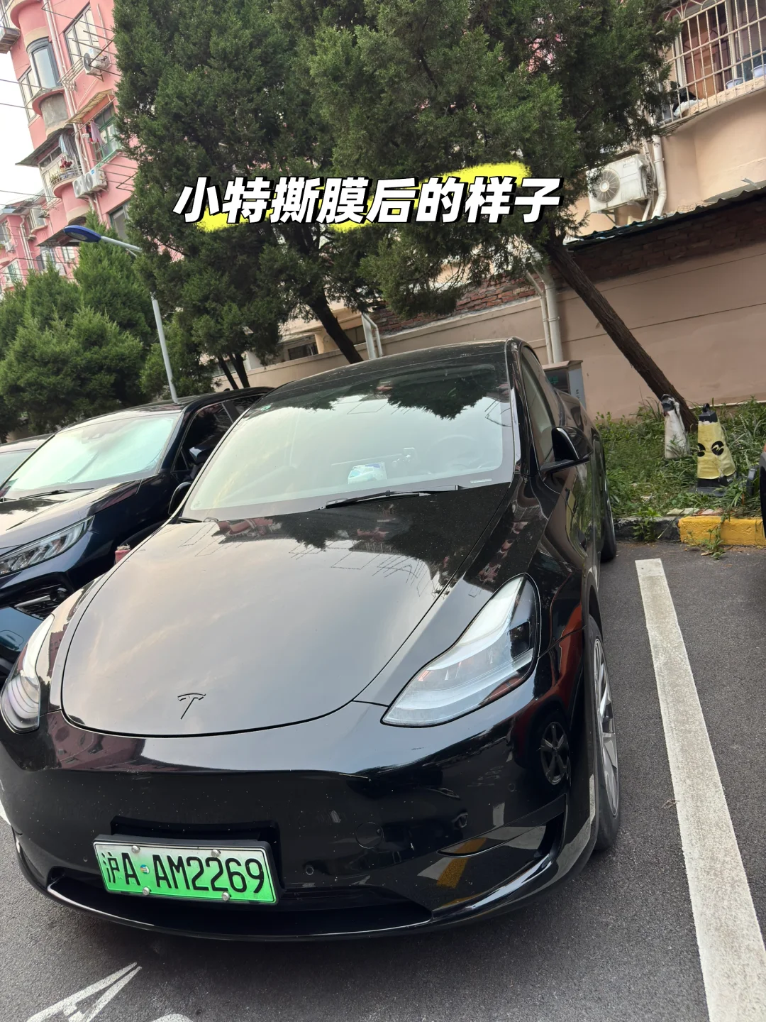 特斯拉改色膜贴膜三年后的样子