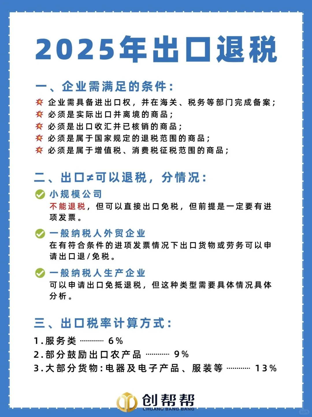 2025年企业出口退税流程?