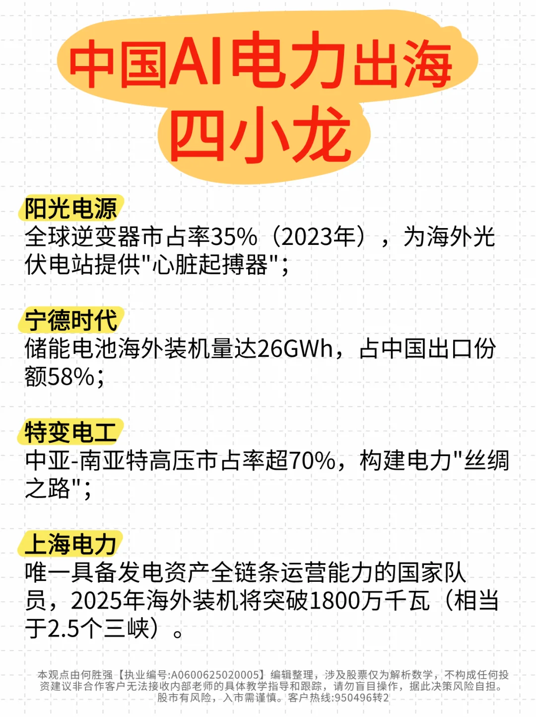 中国AI电力四小龙