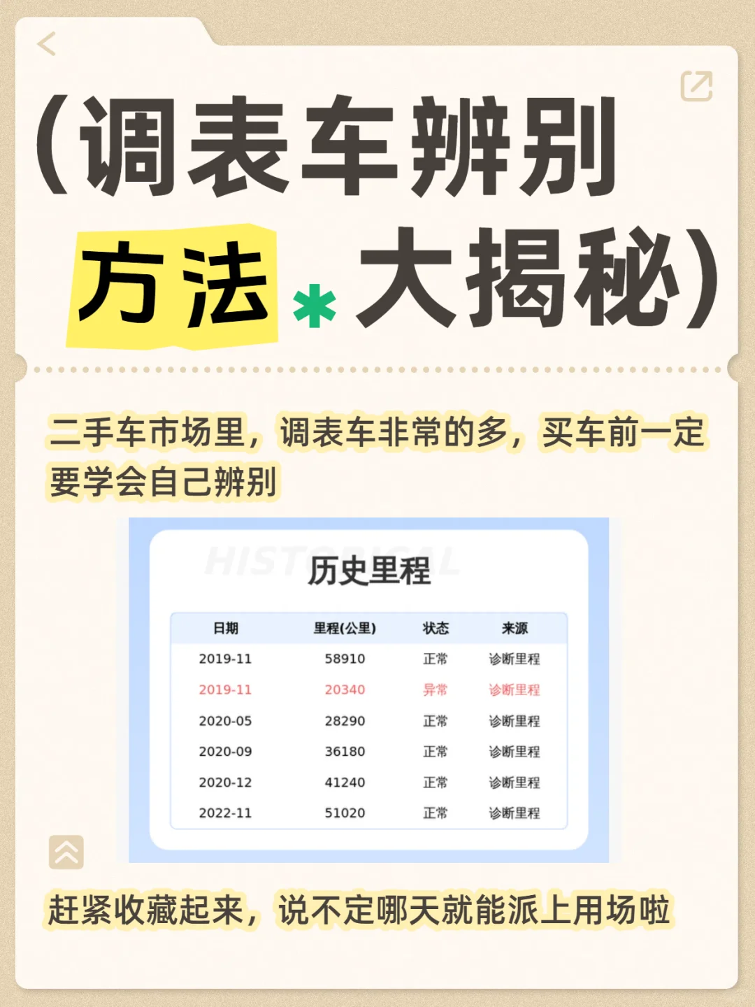 调表车怎么查?教你查汽车真实公里数