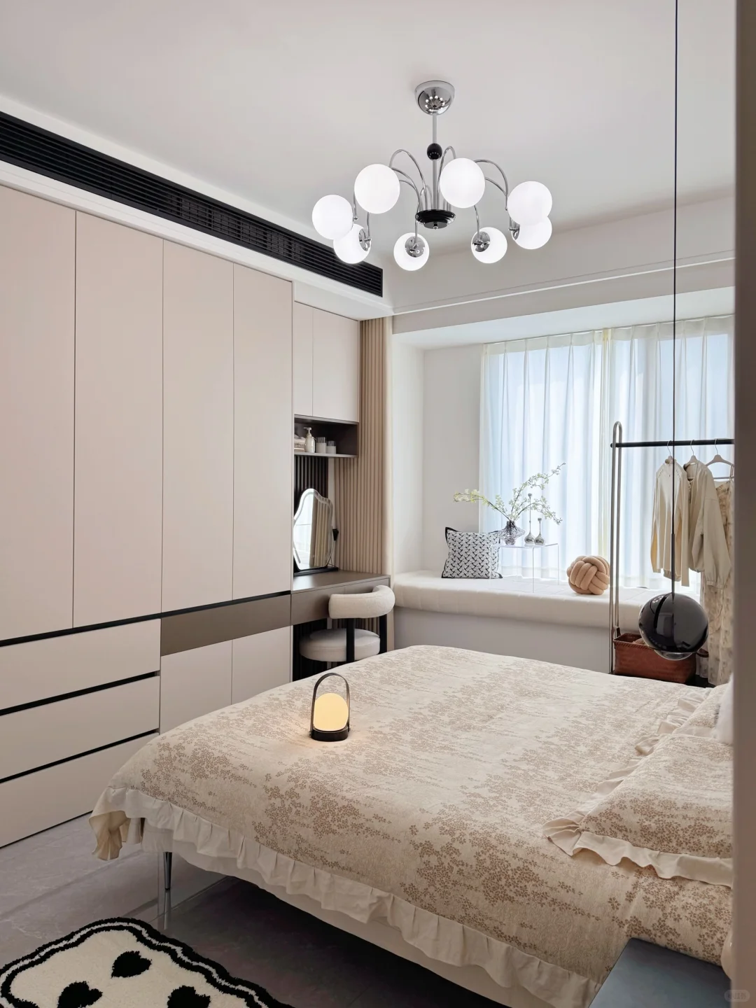 卧室3.3m做了床尾衣柜，超实用‼️【附尺寸】