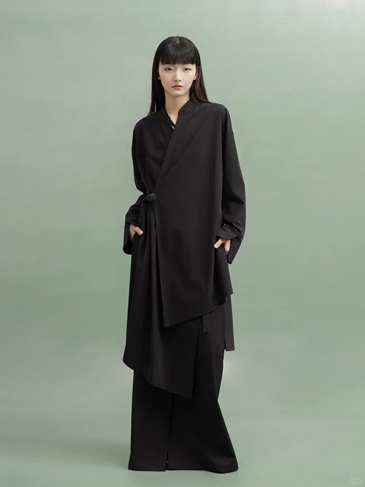 新中式不规则白衬衫【附裁剪图】