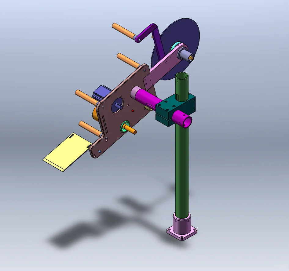 伺服控制的圆柱类工件自动贴标与送料装置