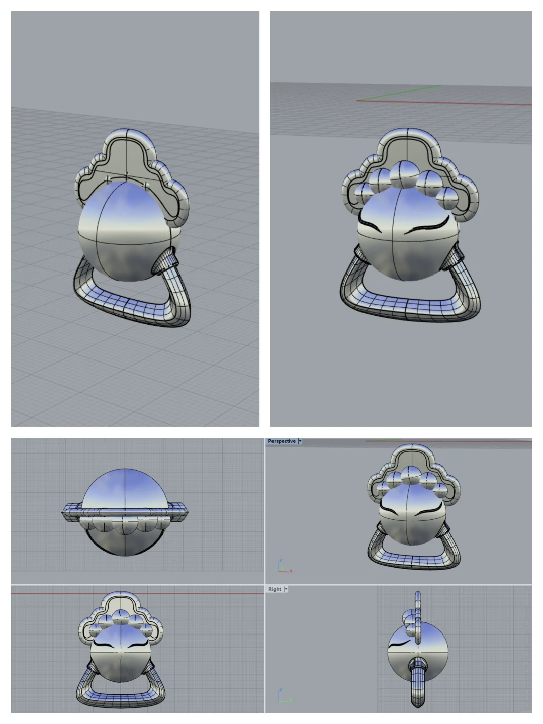 犀牛建模京剧戏曲非遗文创设计儿童玩具摇铃